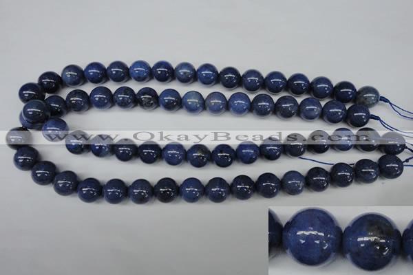 CDU104 15.5 inches 12mm round blue dumortierite beads wholesale