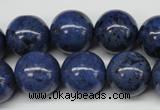 CDU106 15.5 inches 16mm round blue dumortierite beads wholesale