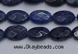 CDU216 15.5 inches 8*12mm faceted oval blue dumortierite beads