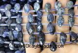 CDU221 Top drilled 8*12mm faceted briolette dumortierite beads