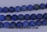 CDU300 15.5 inches 4mm round matte blue dumortierite beads