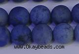 CDU304 15.5 inches 12mm round matte blue dumortierite beads