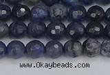 CDU316 15.5 inches 6mm faceted round blue dumortierite beads