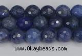 CDU323 15.5 inches 6mm faceted round blue dumortierite beads