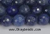 CDU324 15.5 inches 8mm faceted round blue dumortierite beads