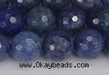 CDU325 15.5 inches 10mm faceted round blue dumortierite beads