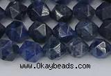 CDU330 15.5 inches 6mm faceted nuggets blue dumortierite beads