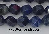 CDU331 15.5 inches 8mm faceted nuggets blue dumortierite beads