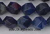 CDU333 15.5 inches 12mm faceted nuggets blue dumortierite beads