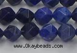 CDU337 15.5 inches 8mm faceted nuggets blue dumortierite beads