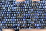 CDU350 15.5 inches 4mm round blue dumortierite beads wholesale