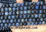 CDU352 15.5 inches 8mm round blue dumortierite beads wholesale