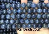 CDU354 15.5 inches 12mm round blue dumortierite beads wholesale