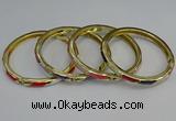 CEB109 7mm width gold plated alloy with enamel bangles wholesale