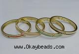 CEB112 7mm width gold plated alloy with enamel bangles wholesale