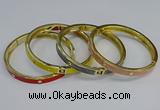 CEB113 7mm width gold plated alloy with enamel bangles wholesale