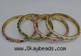 CEB114 6mm width gold plated alloy with enamel bangles wholesale