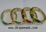 CEB121 16mm width gold plated alloy with enamel bangles wholesale