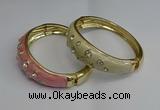 CEB125 16mm width gold plated alloy with enamel bangles wholesale