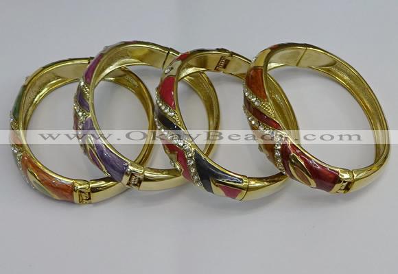 CEB126 16mm width gold plated alloy with enamel bangles wholesale