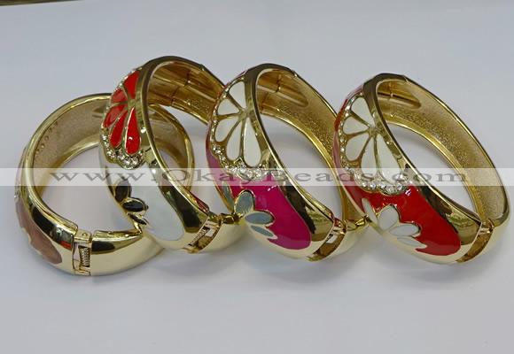 CEB136 26mm width gold plated alloy with enamel bangles wholesale