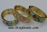 CEB146 19mm width gold plated alloy with enamel bangles wholesale