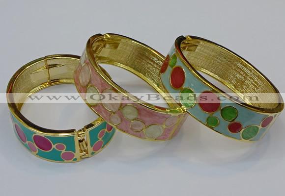 CEB146 19mm width gold plated alloy with enamel bangles wholesale