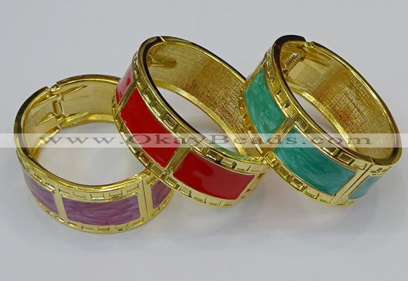 CEB157 24mm width gold plated alloy with enamel bangles wholesale