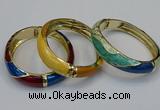 CEB160 17mm width gold plated alloy with enamel bangles wholesale