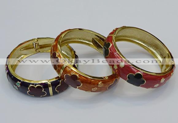 CEB161 18mm width gold plated alloy with enamel bangles wholesale