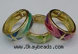 CEB168 20mm width gold plated alloy with enamel bangles wholesale