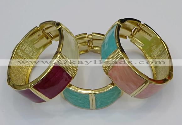 CEB173 22mm width gold plated alloy with enamel bangles wholesale