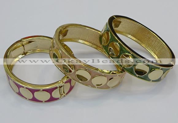 CEB175 18mm width gold plated alloy with enamel bangles wholesale