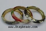 CEB178 13mm width gold plated alloy with enamel bangles wholesale