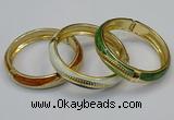 CEB181 13mm width gold plated alloy with enamel bangles wholesale