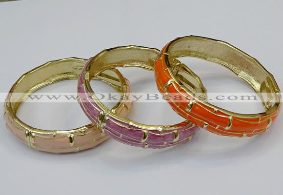 CEB185 14mm width gold plated alloy with enamel bangles wholesale