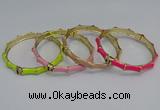 CEB65 6mm width gold plated alloy with enamel bangles wholesale