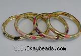 CEB69 6mm width gold plated alloy with enamel bangles wholesale