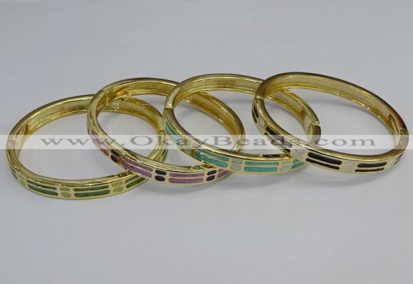 CEB84 8mm width gold plated alloy with enamel bangles wholesale