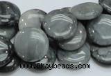 CEE14 15.5 inches 18mm flat round eagle eye jasper beads wholesale