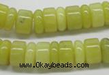 CEJ02 15.5 inches 5*14 & 8*14mm rondelle lemon jade beads wholesale