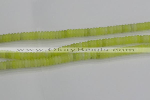 CEJ211 15.5 inches 2*6mm rondelle lemon jade beads wholesale