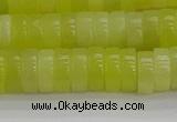 CEJ221 15.5 inches 3*8mm heishi lemon jade beads wholesale