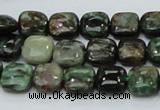 CEM22 15.5 inches 10*10mm square emerald gemstone beads wholesale