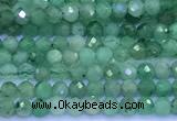 CEM75 15 inches 2mm faceted round emerald beads