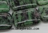 CEP19 15.5 inches 22*30mm rectangle epidote gemstone beads