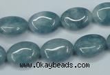 CEQ113 15.5 inches 12*16mm oval blue sponge quartz beads