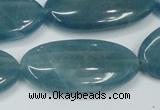 CEQ118 15.5 inches 20*40mm oval blue sponge quartz beads