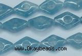 CEQ142 15.5 inches 10*14mm diamond blue sponge quartz beads