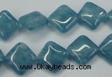 CEQ152 15.5 inches 12*12mm diamond blue sponge quartz beads